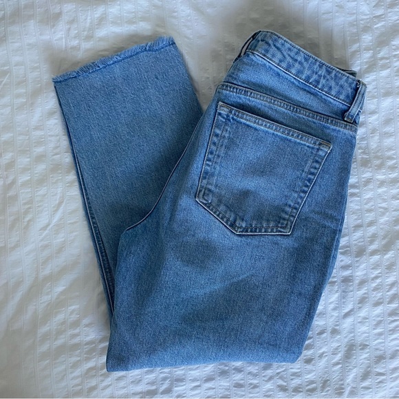 Light-Washed Topshop High-Waisted Straight-Leg Jeans - Picture 1 of 5